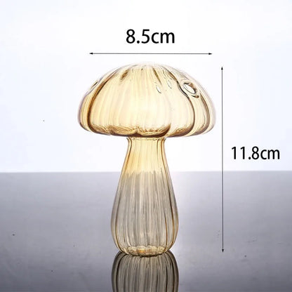 Transparent Mushroom Glass Vases