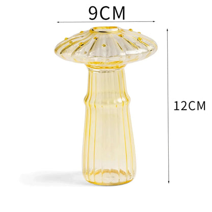 Transparent Mushroom Glass Vases