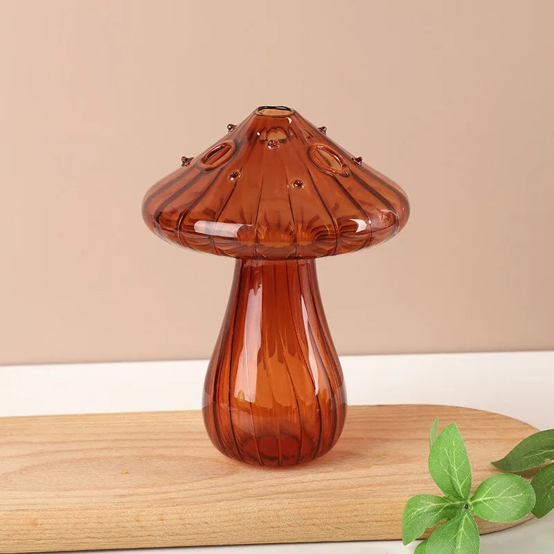 Transparent Mushroom Glass Vases