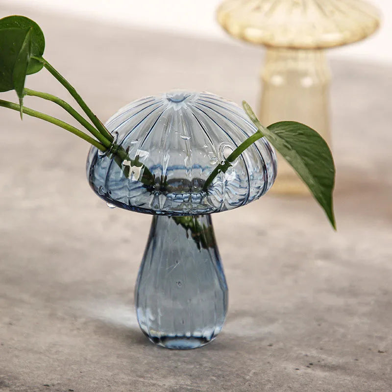 Transparent Mushroom Glass Vases