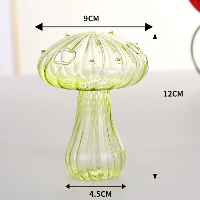 Transparent Mushroom Glass Vases