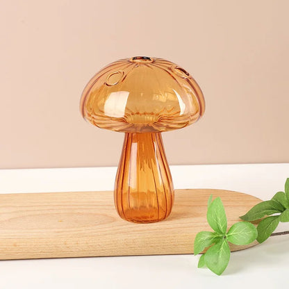 Transparent Mushroom Glass Vases