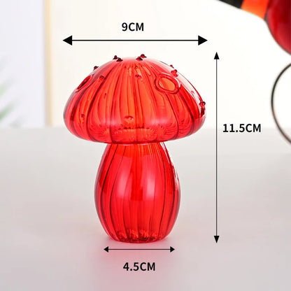 Transparent Mushroom Glass Vases